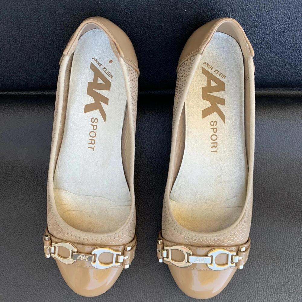 Anne Klein Sport Shoes Ballet Flats Beige Horsebit  Womens Sz 7